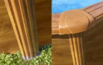 Ovaler Stahlpool „Pacific“ mit Holzoptik, 6,34 x 3,99 x 1,22 m – Grau – Image 3