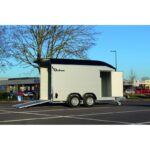 Aluminium-Kastenanhänger + Seitentür DEBON C700 ROADSTER – zulässiges Gesamtgewicht: 2600 kg – 376 x 179 x H 200 cm