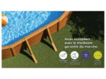 Ovaler Stahlpool „Pacific“ mit Holzoptik, 6,34 x 3,99 x 1,22 m – Grau – Image 5