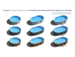 Fiji Oval White Steel Swimming Pool 7,44 x 3,99 x 1,22 m - Gré – Image 2