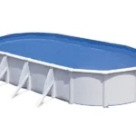 Fiji Oval White Steel Swimming Pool 7,44 x 3,99 x 1,22 m - Gré