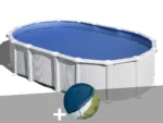 Weißes Stahlschwimmbecken Haiti oval 10,20 x 5,75 x 1,32 m - Gré – Image 2