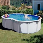 Varadero weißer Stahl-Pool in Achterform, 6,45 x 3,95 x 1,22 m - Gré