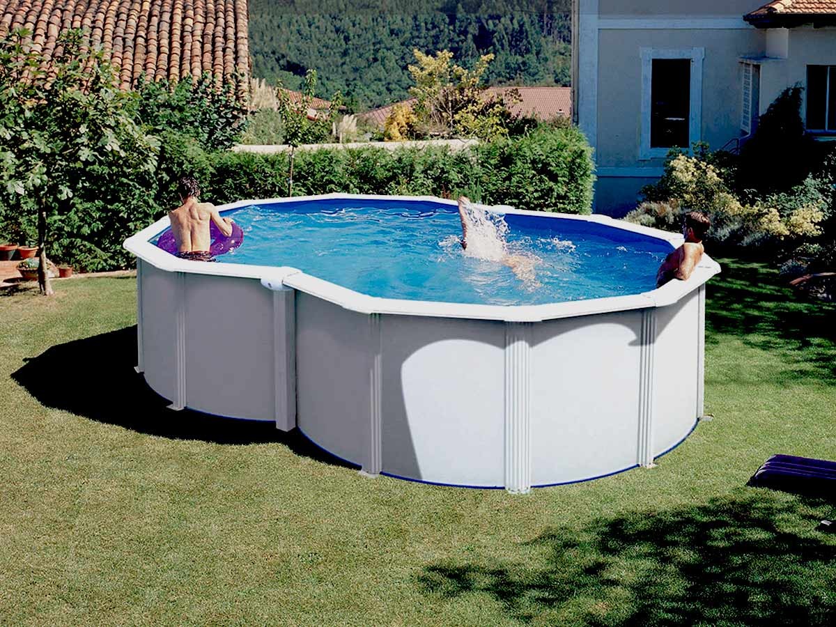 piscine-acier-blanc-varadero-en-huit-645-x-395-x-122-m-gre Varadero weißer Stahl-Pool in Achterform, 6,45 x 3,95 x 1,22 m - Gré – Image 1