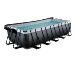 Rechteckiger, röhrenförmiger Pool aus schwarzem Leder, 5,40 x 2,50 x 1,22 m, mit Kuppel – Exit Toys – Image 5