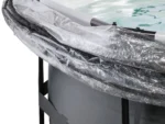 Runder, röhrenförmiger Pool aus schwarzem Leder, 4,27 x 1,22 m, mit Kuppel – Exit Toys – Image 7