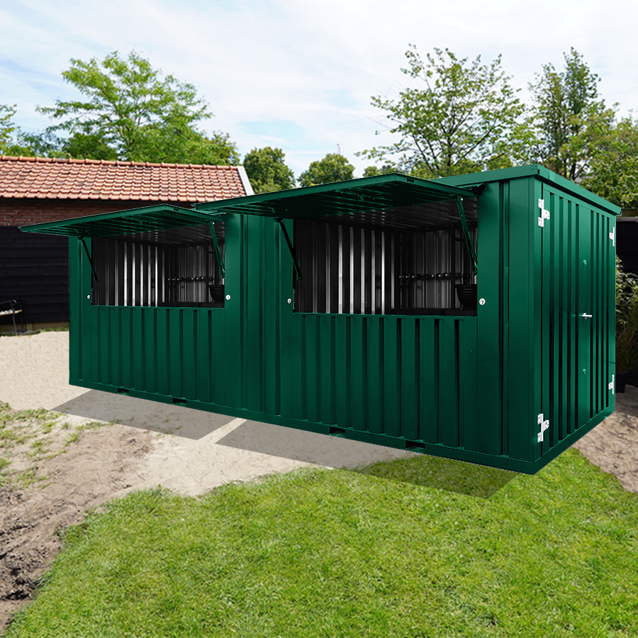 6X2-XL-RAL-6005-a XL-Containerstange 6x2 Meter Grün RAL 6005 – Bild 1