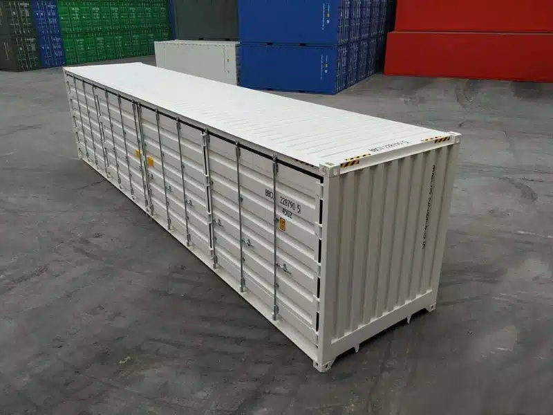 Container-maritime-premier-voyage-40-pieds-high-cube-open-side-3 40-Fuß-High-Cube-Open-Side-Container, erste Reise – Image 1