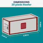 Gebrauchter 20-Fuß-Kühlcontainer, neuwertig – Bild 3