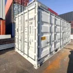 20-Fuß-Seecontainer, offene Seite, erste Reise